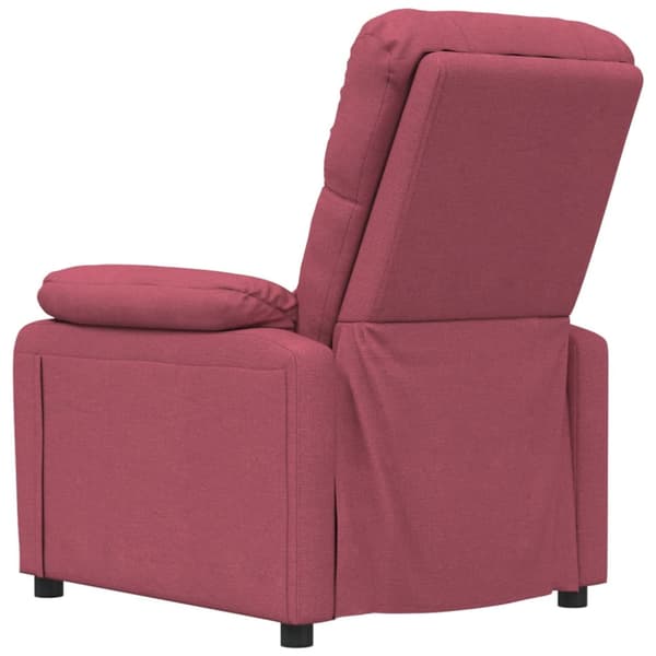 Massagefåtölj vinröd tyg