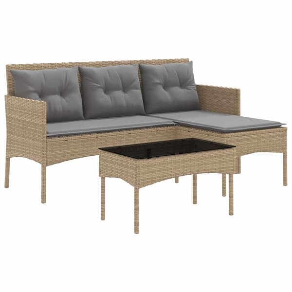 Trädgårdsoffset med kudde 2 pcs konstrotting