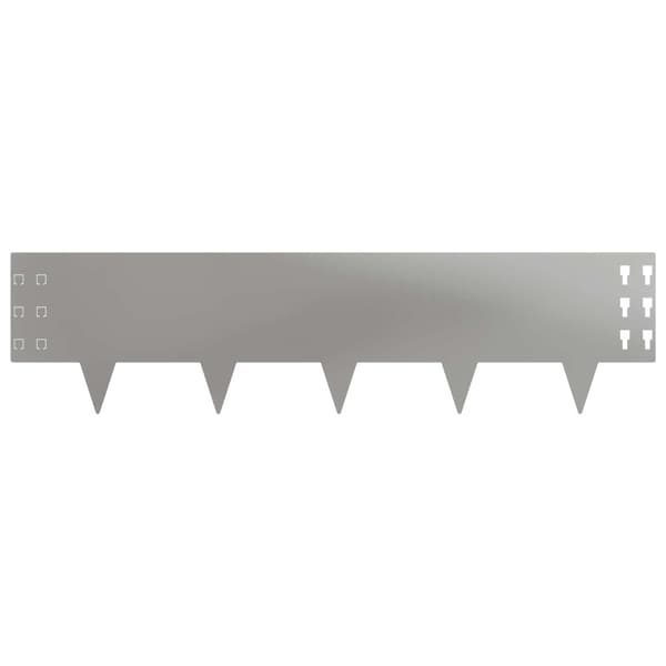 Kant för gräsmatta 30 pcs 100 x 25 cm Stål Silver