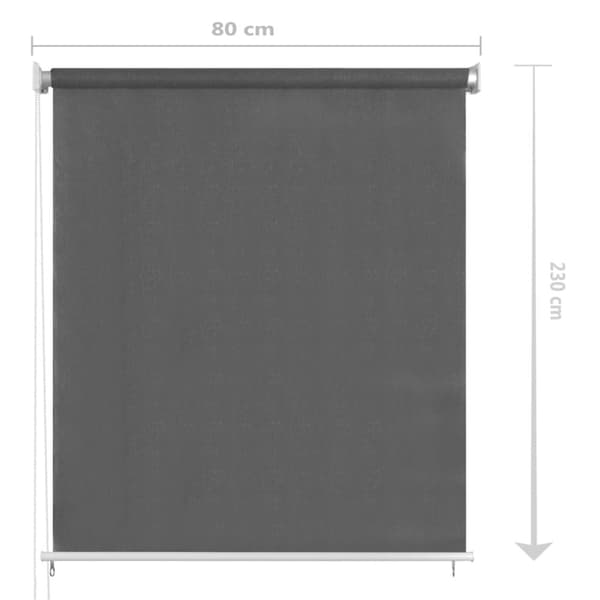 Rullgardin utomhus 80x230 cm antracit