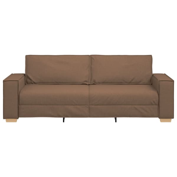 3-Sits soffa Brun 220 cm tyg