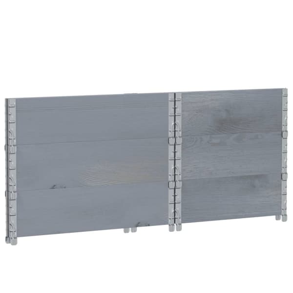Odlingslåda grå 80x60 cm massivt furuträ