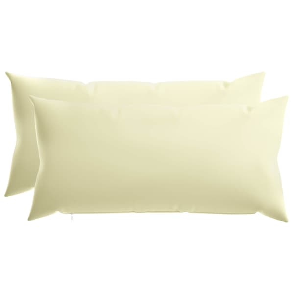 Kuddöverdrag 2 st HEERLEN Gräddvit 40 x 70 cm Polyester