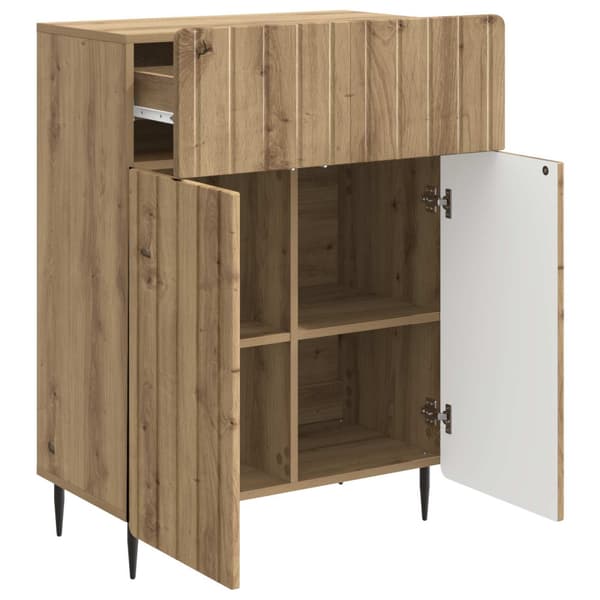 Sideboard med låda Artisan-ek 66 x 34,5 x 92 cm Konstruerat trä