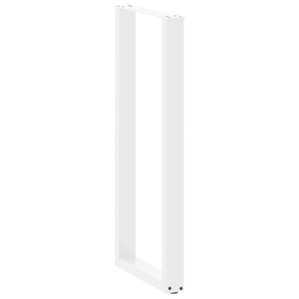 Barbordsben U-formade 2 st vita 50x(110-111) cm stål