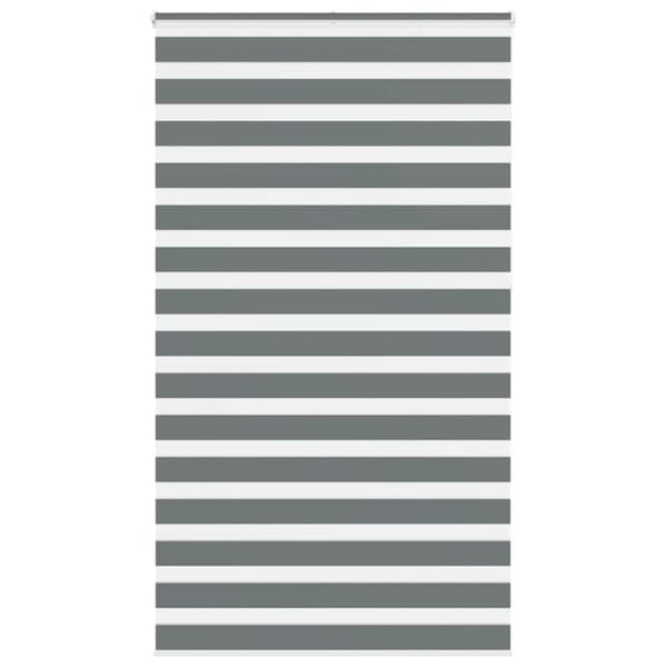 Rullgardin zebra mörkgrå 135x230 cm tyg bredd 130,9cm polyester
