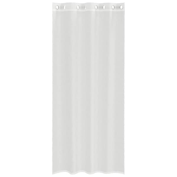 Voile gardiner med genomföringar 2 st vit