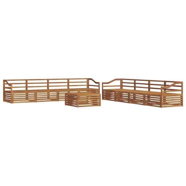 Utomhussoffset 9 pcs Naturfärg
