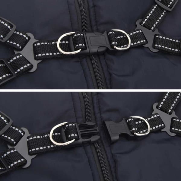 Hund Kappa Mörkblå L48 Fleece och Polyester