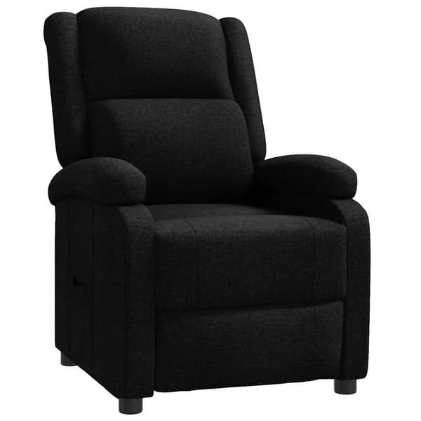 Reclinerfåtölj svart tyg