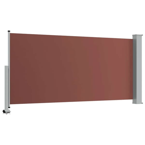 Infällbar sidomarkis 120x300 cm brun