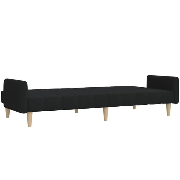 Bäddsoffa 2-sits svart tyg