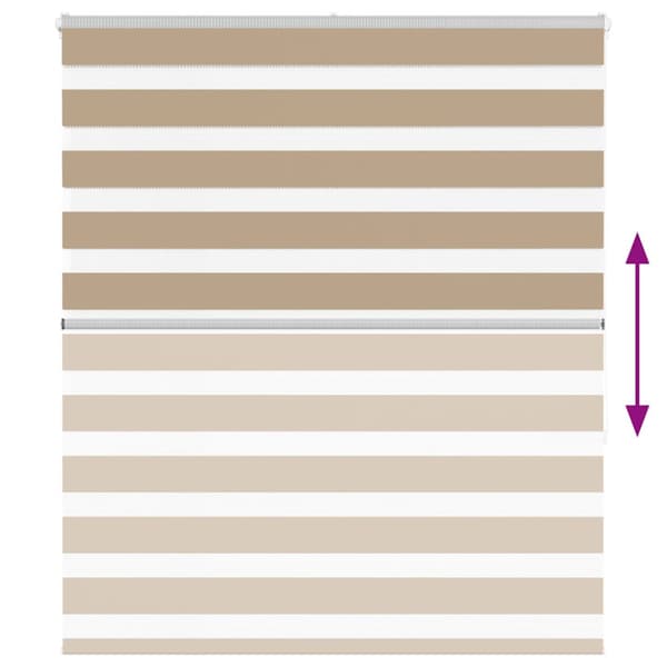 Rullgardin zebra 130x150 cm tyg bredd 125,9 cm polyester