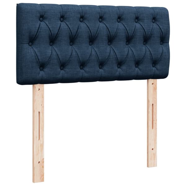 Ramsäng med madrass blå 100x200 cm tyg