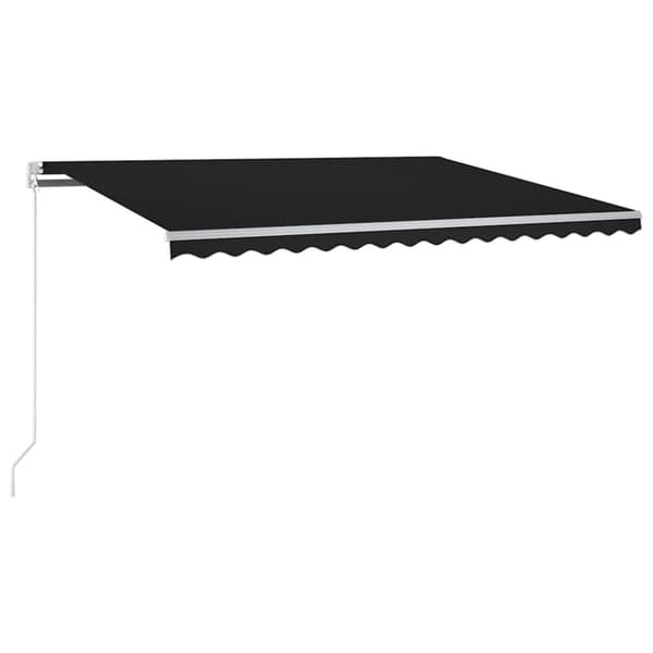 Automatisk markis med vindsensor & LED 350x250 cm antracit