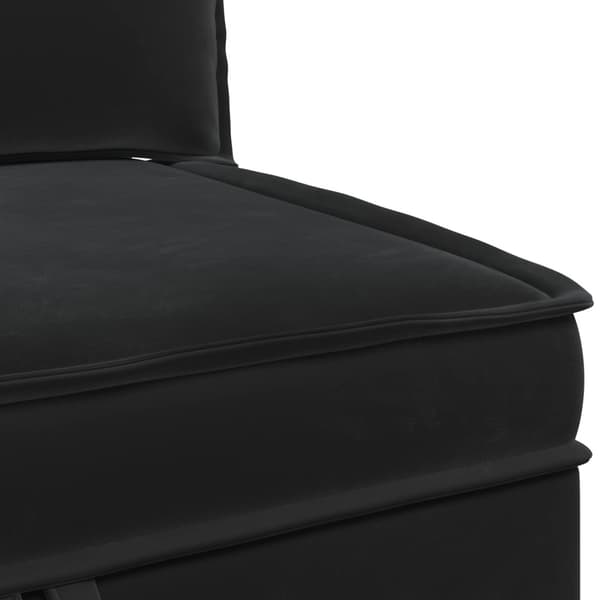 Soffa med förvaring Svart Sammet