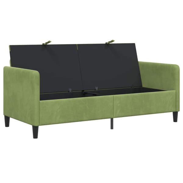 Soffa med förvaring Ljusgrön 172 x 78 x 87 cm Polyester