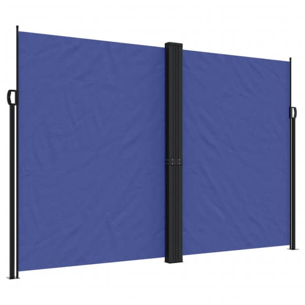 Infällbar sidomarkis blå 220x600 cm
