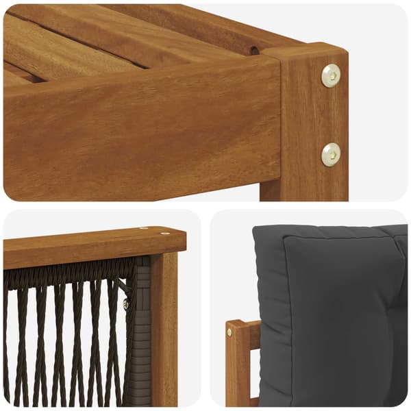 Utomhussoffset med kudde 9 pcs