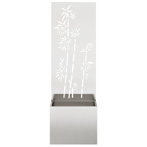 Trädgårds integritetsskärm Silver 50 x 150 cm Rostfritt stål
