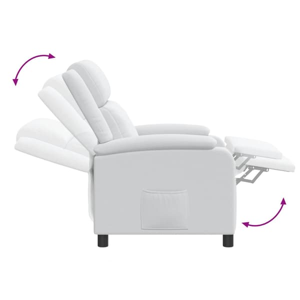 Massagefåtölj Vit Tyg