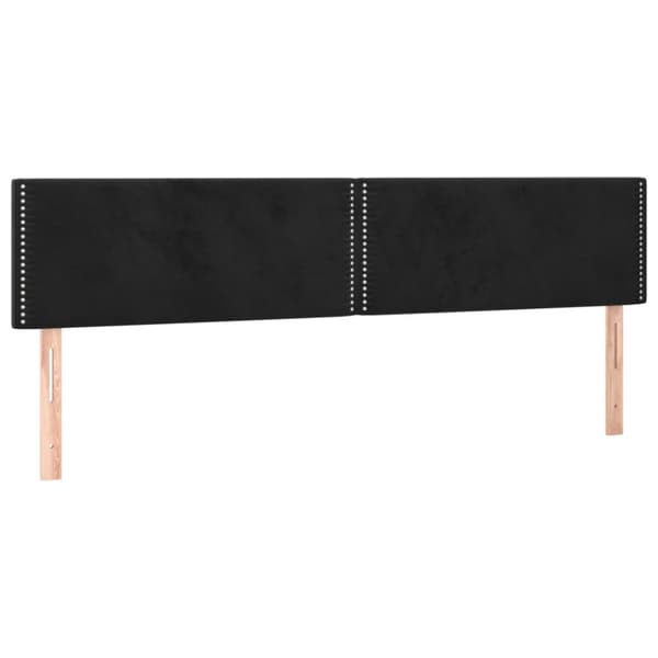 Ramsäng med madrass svart 180x200 cm sammet