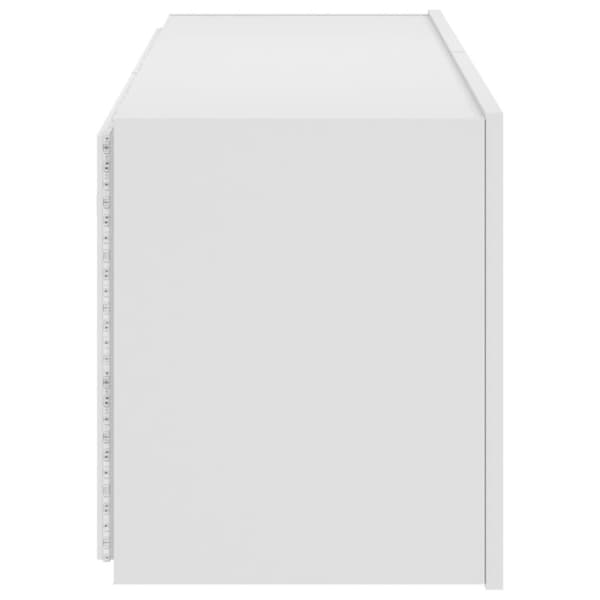Väggmonterad tv-bänk LED vit 100x35x41 cm