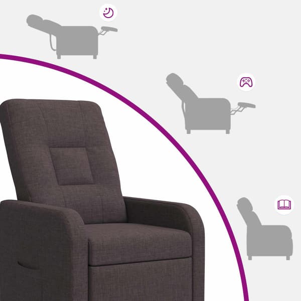 Recliner Mörkbrun Tyg