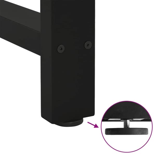Soffbordsben svarta 2 st 50x(30-31) cm stål