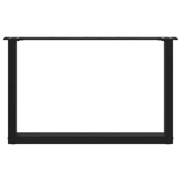 Soffbordsben U-formade 2 st svarta 60x(42-43) cm stål