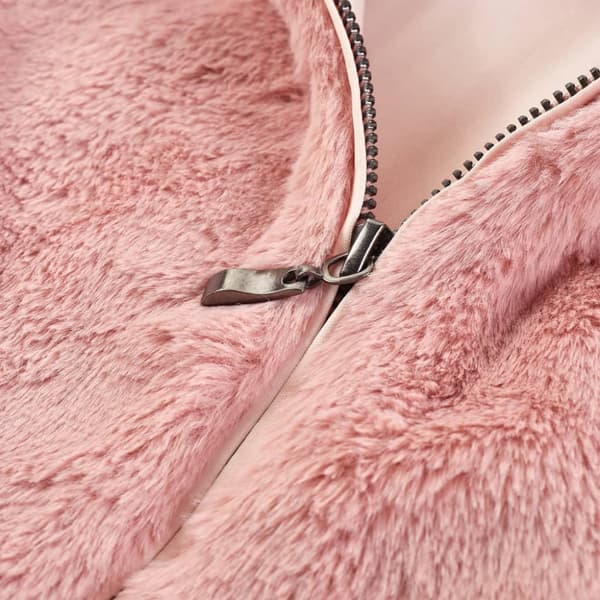 Kappa för barn konstpäls rosa 92