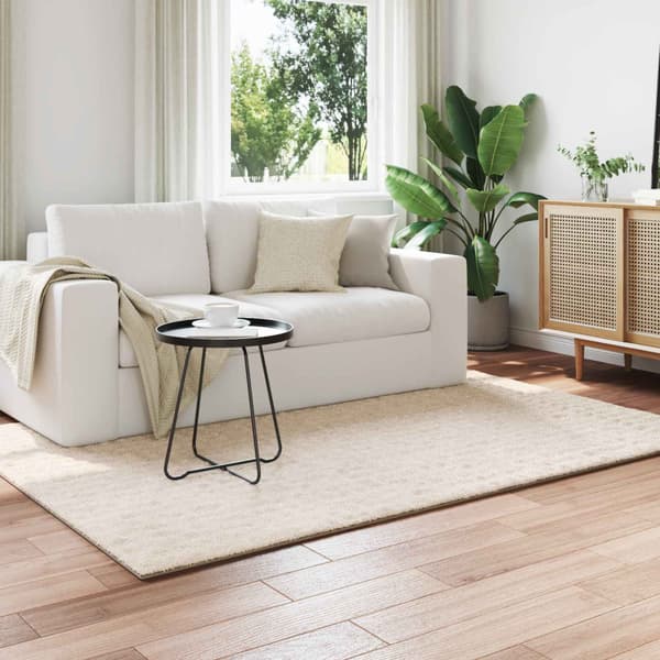 Områdesmattor Rektangulär SIROLO Beige 200 x 140 cm Polyester