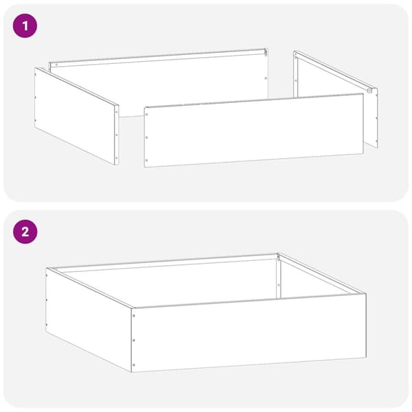Kant för gräsmatta 6 pcs Silver 50 x 50 x 13 cm