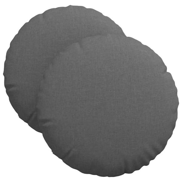 Sittkuddar 2 pcs Mörkgrå Ø40 x 13 cm tyg