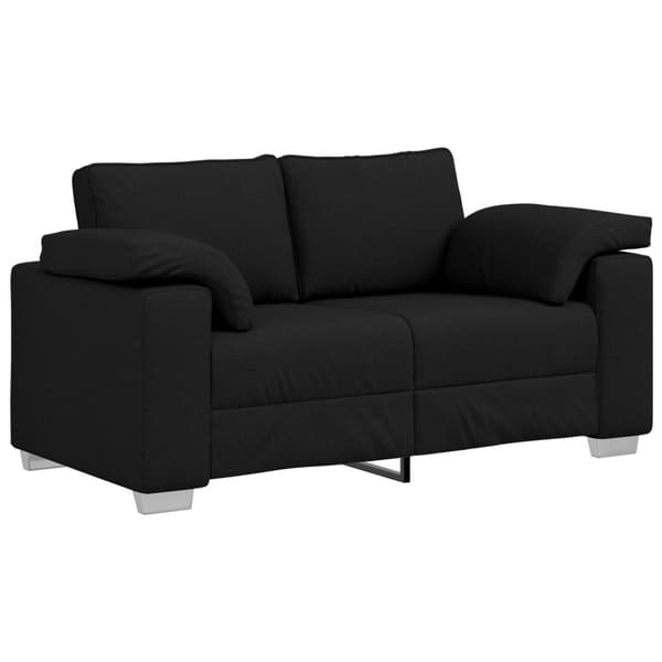 Tvåsitssoffa Svart 160 cm tyg