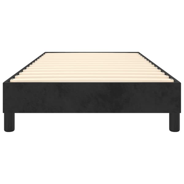 Boxspring-sängram svart 100x200 cm sammet