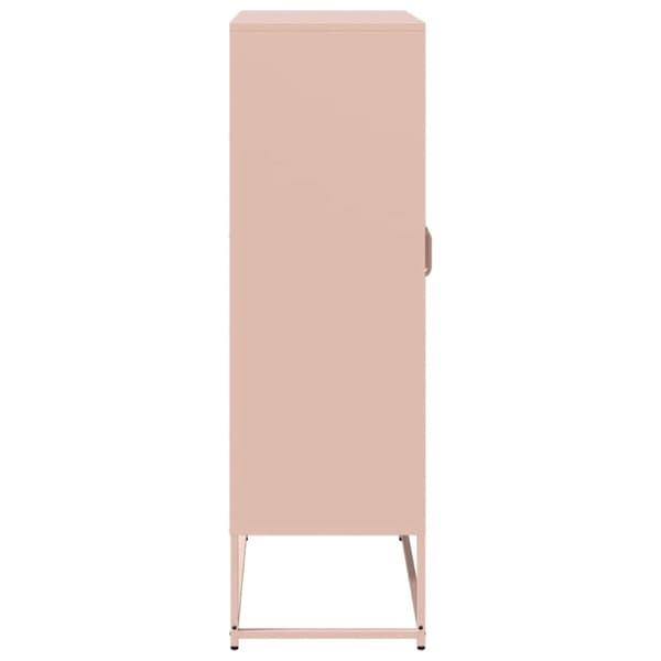 Highboard rosa 68x39x123 cm stål