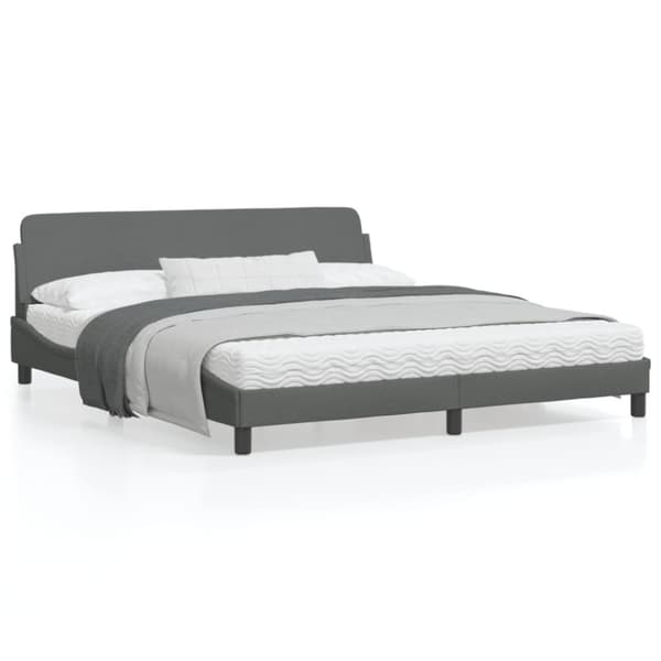 Bed Frame "Dover" Dark Grey 180x200 cm Fabric