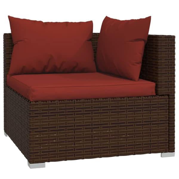 Soffa 2-sits med dynor konstrotting brun