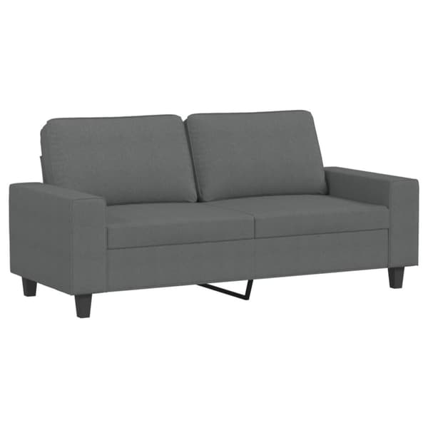 Soffa 2-sits mörkgrå 140 cm tyg