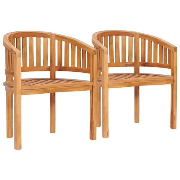 Bananstolar 2 st massiv teak