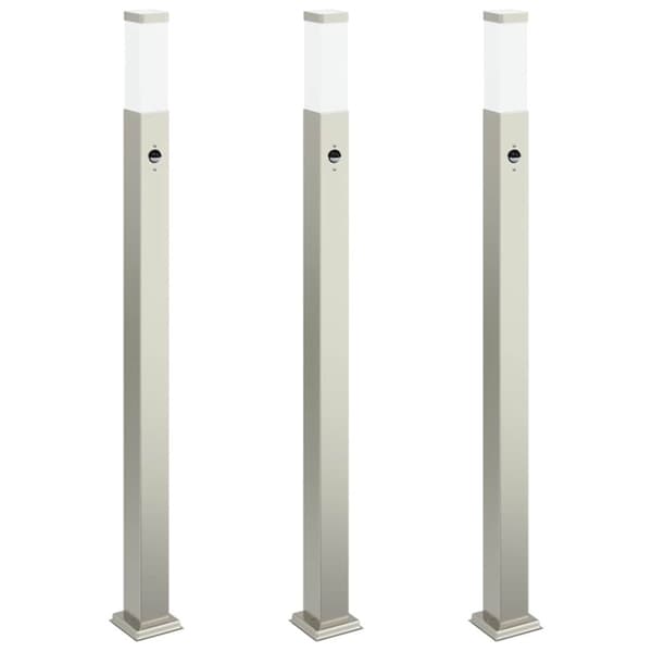 Pollare med sensor 3 st 110 cm rostfritt stål IP44
