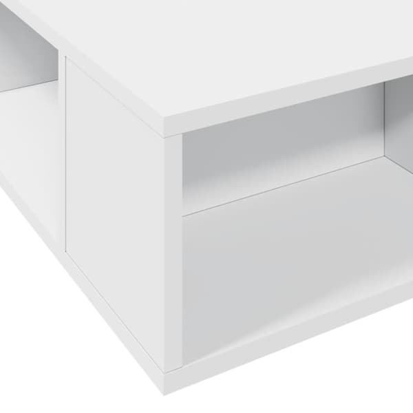 Sängram vit 150x200 cm konstruerat trä