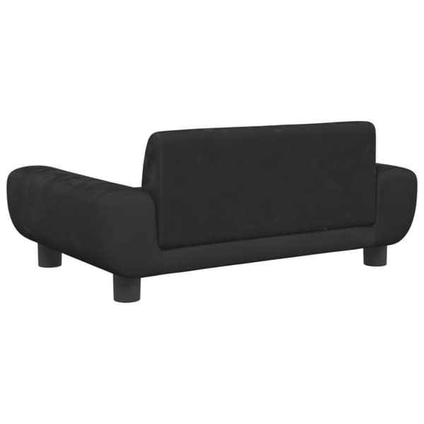 Hundbädd svart 70x45x33 cm sammet