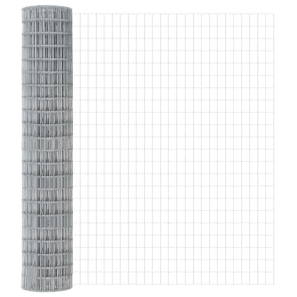 Stängsel med stolpe Silver 1,6 x 10 m Stål