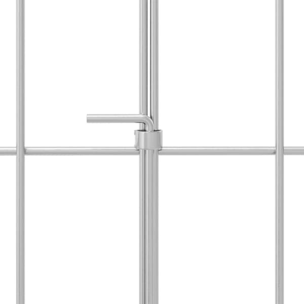 Trädgårdsstängsel med pålar 24 pcs 35 x 30 cm Mesh Silver