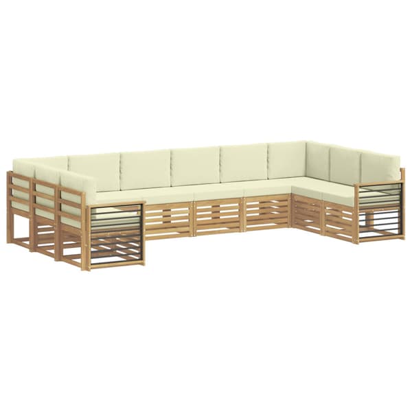 Sektionsoffgrupp med kudde 10 pcs Vit och grädde Polyester
