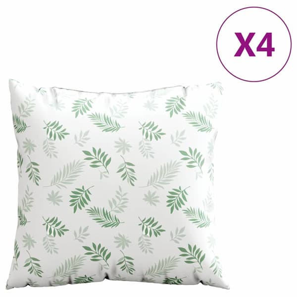 Spridda Kuddar Löv 4 pcs Bladmönster 40 x 40 cm Polyester Tyg