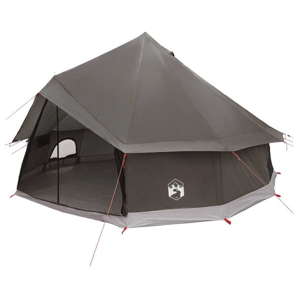 Tipi Tält Brun Grå 400 x 400 x 250 cm Polyester och Stål