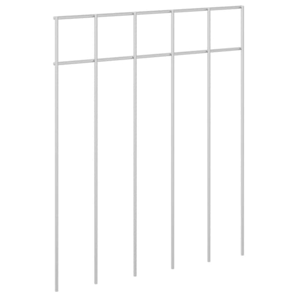 Trädgårdsstängselpanel 12 pcs Galvaniserat stål Silver